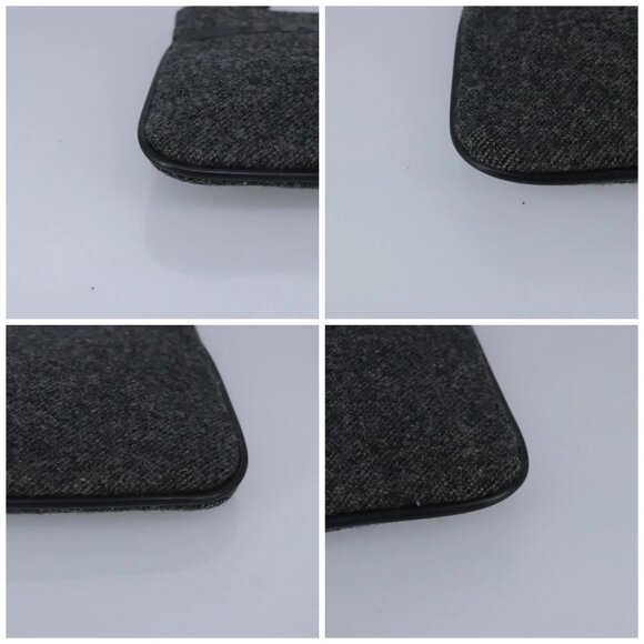 PRADA Pouch Wool Black Auth ti2350 - Picture 14 of 16